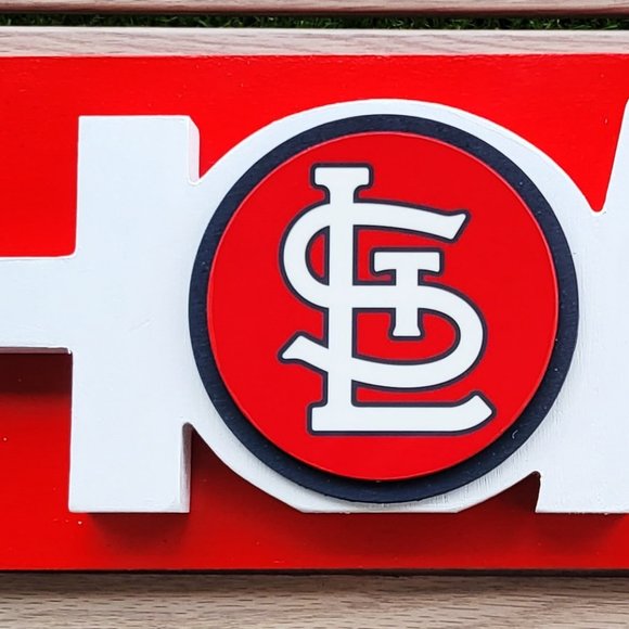 ST. LOUIS CARDINALS "HOME" Wood Decor Sign "BRAND NEW" - Picture 1 of 8
